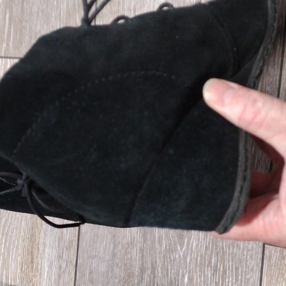 Franco Sarto black suede wedge booties. Size 8.5 - Picture 11 of 12